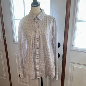 Daniel Hechter White and Gray Patterned Shirt